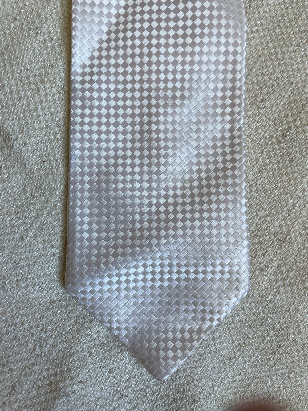 Vintage City of London White 100% Silk Men's Tie NEW w/tag